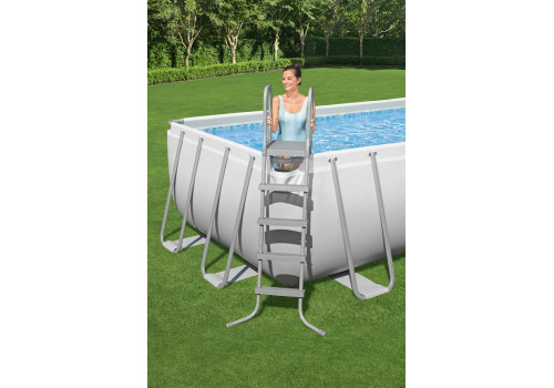 5612B Bestway Прямоугольный каркасный бассейн 640х274х132см+фильтр-насос, лестница, тент