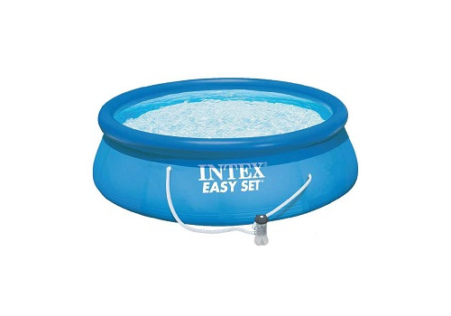 Intex 28142 Надувной бассейн с надувным верхним кольцом + фильтр-насос 396х84см