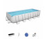 5612B Bestway Прямоугольный каркасный бассейн 640х274х132см+фильтр-насос, лестница, тент